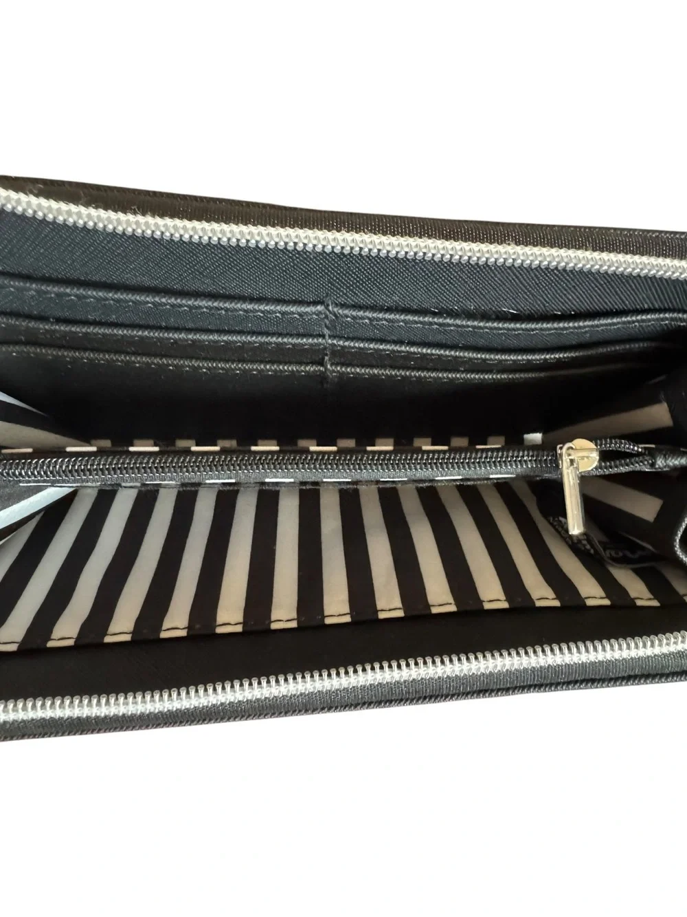 Marc Tetro Dog Group Zip Around Wallet NWOT Black Multi Dog Lovers